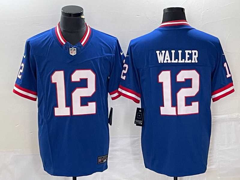 Men's New York Giants #12 Darren Waller Blue 2023 FUSE Classic Vapor Limited Jersey,We sell and wholesale Men's New York Giants #12 Darren Waller Blue 2023 FUSE Classic Vapor Limited Jersey on line form chian!